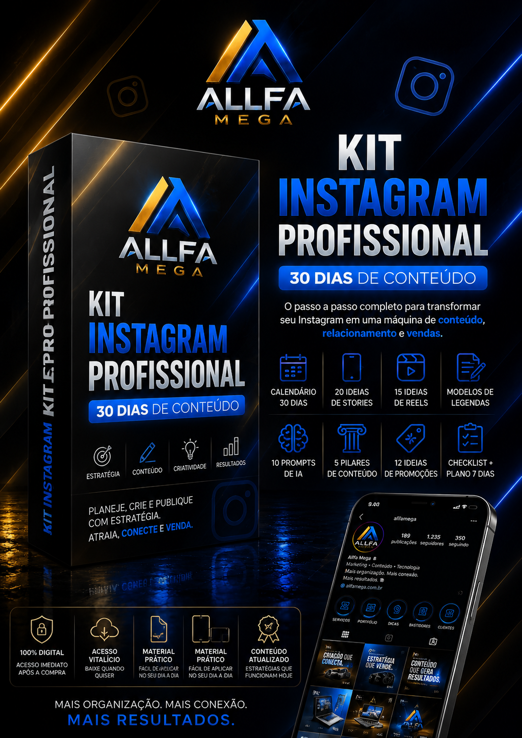 Kit Instagram Profissional — 30 Dias de Conteúdo